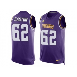 Men Nike Minnesota Vikings #62 Nick Easton Limited Purple Player Name & Number Tank Top NFL Jersey