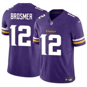 Men's Minnesota Vikings #12 Max Brosmer Purple 2025 F.U.S.E. Vapor Untouchable Limited Football Stitched Jersey