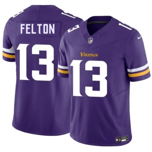 Men's Minnesota Vikings #13 Tai Felton Purple 2025 Draft F.U.S.E. Vapor Untouchable Limited Football Stitched Jersey