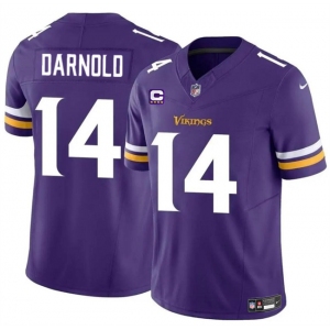 Men's Minnesota Vikings #14 Sam Darnold Purple 2024 F.U.S.E. With 4-Star C Patch Vapor Untouchable Limited Stitched Jersey
