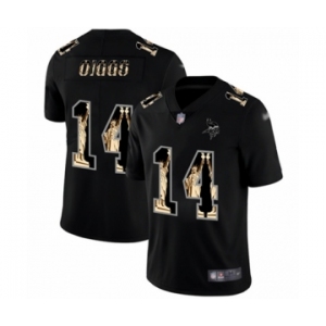 Men's Minnesota Vikings #14 Stefon Diggs Limited Black Statue of Liberty Football Jersey