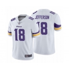 Men's Minnesota Vikings #18 Justin Jefferson 2020 White Vapor Untouchable Nike Limited Jersey