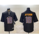 Men's Minnesota Vikings #18 Justin Jefferson Black Vapor Untouchable Limited Stitched Jersey