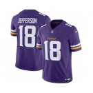 Men's Minnesota Vikings #18 Justin Jefferson Purple 2023 F.U.S.E. Vapor Untouchable Stitched Jersey
