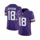 Men's Minnesota Vikings #18 Justin Jefferson Purple 2023 F.U.S.E. With 1-Star C Patch Vapor Untouchable Limited Football Stitched Jersey