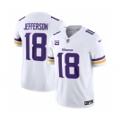 Men's Minnesota Vikings #18 Justin Jefferson White 2023 F.U.S.E. With 1-Star C Patch Vapor Untouchable Limited Football Stitched Jersey