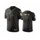 Men's Minnesota Vikings #19 Adam Thielen Black Golden Editon Limited Stitched Football Jersey