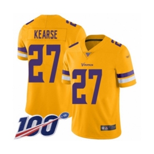 Men's Minnesota Vikings #27 Jayron Kearse Limited Gold Inverted Legend 100th Season Football Jersey