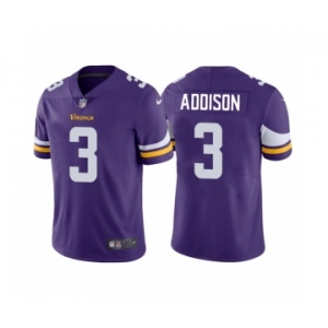 Men's Minnesota Vikings #3 Jordan Addison Purple 2023 Draft Vapor Untouchable Limited Stitched Jersey