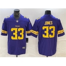 Men's Minnesota Vikings #33 Aaron Jones Purple Gold Vapor Untouchable Limited Stitched Jersey