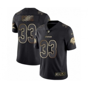 Men's Minnesota Vikings #33 Dalvin Cook Black Gold Vapor Untouchable Limited Football Jersey