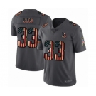 Men's Minnesota Vikings #33 Dalvin Cook Carbon Black Retro Flag Limited Football Jersey