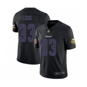 Men's Minnesota Vikings #33 Dalvin Cook Limited Black Rush Impact Football Jersey
