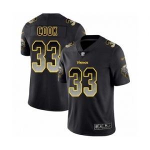 Men's Minnesota Vikings #33 Dalvin Cook Limited Black Smoke Fashion Football Jersey