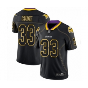 Men's Minnesota Vikings #33 Dalvin Cook Limited Rush Lights Out Black Football Jersey
