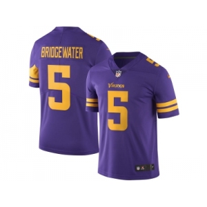 Men's Minnesota Vikings #5 Teddy Bridgewater Nike Purple Color Rush Limited Jersey