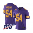 Men's Minnesota Vikings #54 Eric Kendricks Limited Purple Rush Vapor Untouchable 100th Season Football Jersey