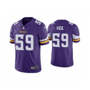 Men's Minnesota Vikings #59 Nick Vigil Purple Vapor Untouchable Limited Stitched Jersey