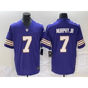 Men's Minnesota Vikings #7 Byron Murphy Jr Purple 2023 FUSE Vapor Limited Throwback Stitched Jersey
