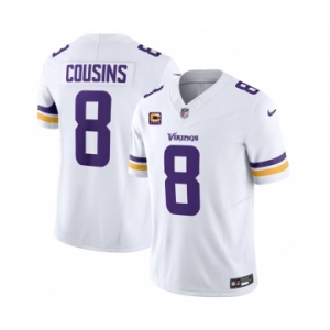 Men's Minnesota Vikings #8 Kirk Cousins White 2023 F.U.S.E. With 4-Star C Patch Vapor Untouchable Limited Football Stitched Jersey