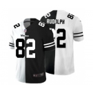 Men's Minnesota Vikings #82 Kyle Rudolph Black V White Peace Split Vapor Untouchable Limited Football Jersey