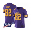 Men's Minnesota Vikings #82 Kyle Rudolph Limited Purple Rush Vapor Untouchable 100th Season Football Jersey