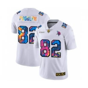 Men's Minnesota Vikings #82 Kyle Rudolph White Multi-Color 2020 Football Crucial Catch Limited Football Jersey