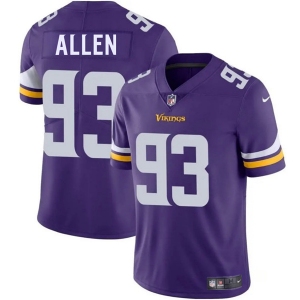 Men's Minnesota Vikings #93 Jonathan Allen Purple 2025 Vapor Limited Football Stitched Jersey