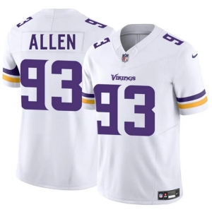 Men's Minnesota Vikings #93 Jonathan Allen White 2025 F.U.S.E. Vapor Limited Football Stitched Jersey