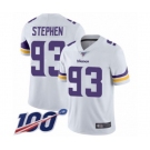 Men's Minnesota Vikings #93 Shamar Stephen White Vapor Untouchable Limited Player 100th Season Football Jersey