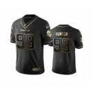 Men's Minnesota Vikings #99 Danielle Hunter Limited Black Golden Edition Football Jersey