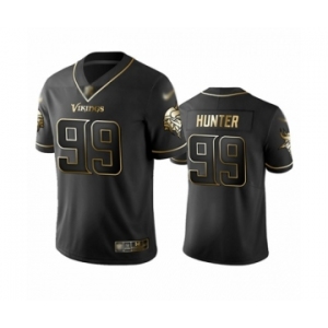 Men's Minnesota Vikings #99 Danielle Hunter Limited Black Golden Edition Football Jersey