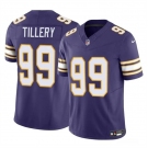 Men's Minnesota Vikings #99 Jerry Tillery Purple 2023 F.U.S.E. Throwback Vapor Untouchable Limited Football Stitched Jersey