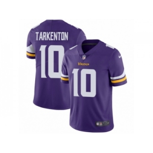Men's Nike Minnesota Vikings #10 Fran Tarkenton Vapor Untouchable Limited Purple Team Color NFL Jersey