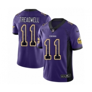 Men's Nike Minnesota Vikings #11 Laquon Treadwell Limited Purple Rush Drift Fashion NFL Jersey