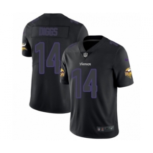 Men's Nike Minnesota Vikings #14 Stefon Diggs Limited Black Rush Impact NFL Jersey