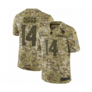 Men's Nike Minnesota Vikings #14 Stefon Diggs Limited Camo 2018 Salute to Service NFL Jersey