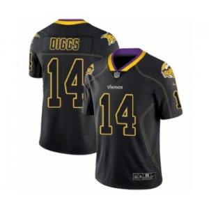 Men's Nike Minnesota Vikings #14 Stefon Diggs Limited Rush Lights Out Black NFL Jersey