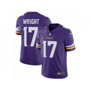 Men's Nike Minnesota Vikings #17 Jarius Wright Vapor Untouchable Limited Purple Team Color NFL Jersey
