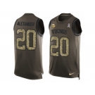 Men's Nike Minnesota Vikings #20 Mackensie Alexander Limited Green Salute to Service Tank Top NFL Jersey