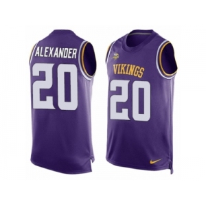Men's Nike Minnesota Vikings #20 Mackensie Alexander Limited Purple Player Name & Number Tank Top NFL Jersey