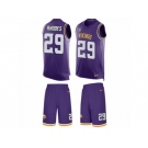 Men's Nike Minnesota Vikings #29 Xavier Rhodes Limited Purple Tank Top Suit NFL Jersey