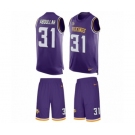 Men's Nike Minnesota Vikings #31 Ameer Abdullah Limited Purple Tank Top Suit NFL Jersey