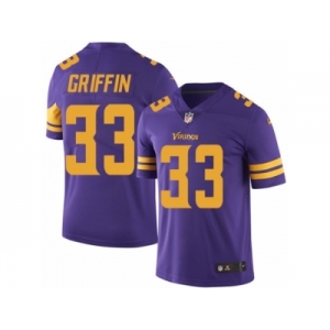 Men's Nike Minnesota Vikings #33 Michael Griffin Limited Purple Rush NFL Jersey