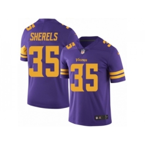 Men's Nike Minnesota Vikings #35 Marcus Sherels Limited Purple Rush NFL Jersey