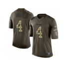 Men's Nike Minnesota Vikings #4 Ryan Quigley Limited Green Salute to Service NFL Jersey