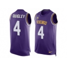 Men's Nike Minnesota Vikings #4 Ryan Quigley Limited Purple Player Name & Number Tank Top NFL Jersey