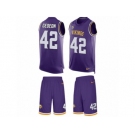 Men's Nike Minnesota Vikings #42 Ben Gedeon Limited Purple Tank Top Suit NFL Jersey