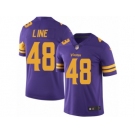 Men's Nike Minnesota Vikings #48 Zach Line Limited Purple Rush NFL Jersey
