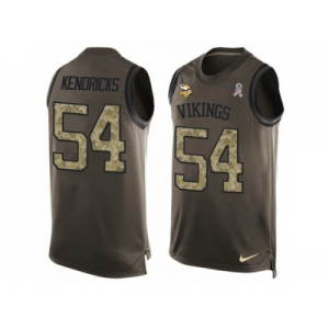 Men's Nike Minnesota Vikings #54 Eric Kendricks Limited Green Salute to Service Tank Top NFL Jersey